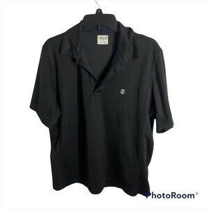 Izod Golf Black Polo Shirt Medium Short Sleeve Men’s